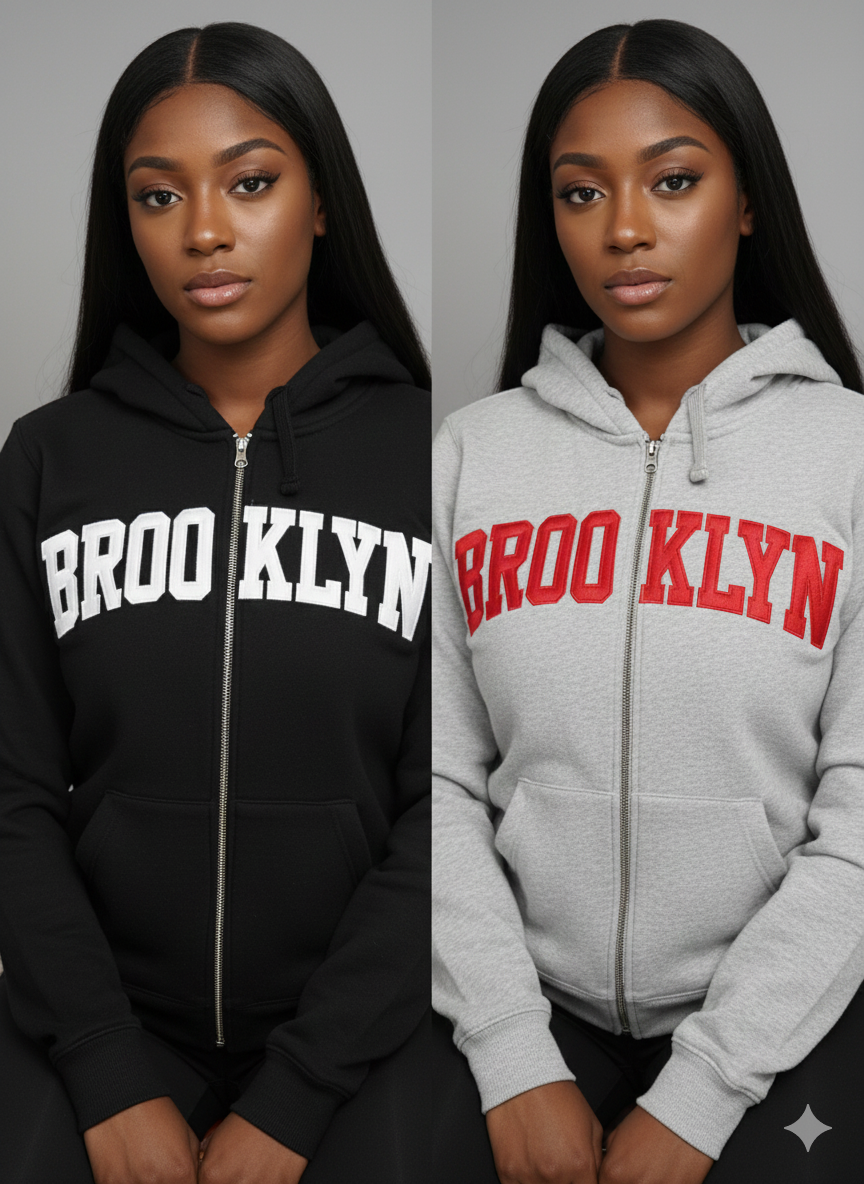 Brooklyn Signature Zip-Up Hoodie – Oh-nine Brooklyn Tees LLC