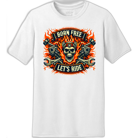Born free let's ride Gildan Performance® T-Shirt. 42000