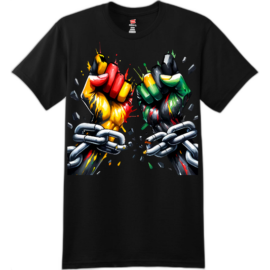 Juneteenth breakingthe chains- Perfect-T Cotton T-Shirt. 4980