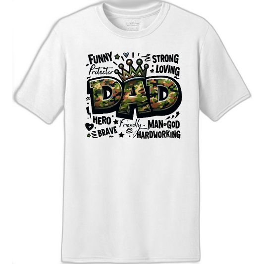 Dad camouflage. Gildan Performance® T-Shirt. 42000