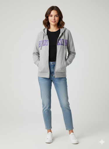 Brooklyn Signature Zip-Up Hoodie