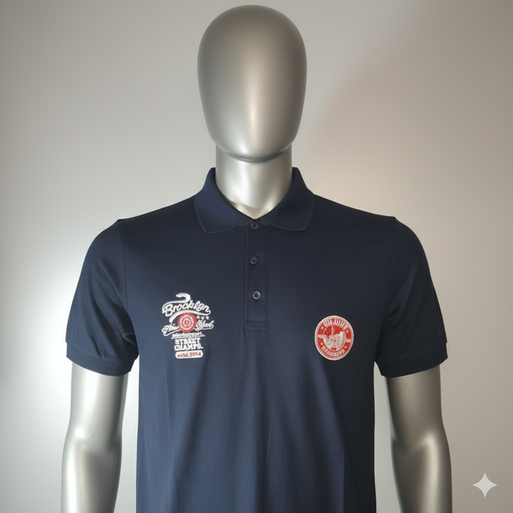 Oh-nine Brooklyn signature badge polo shirts