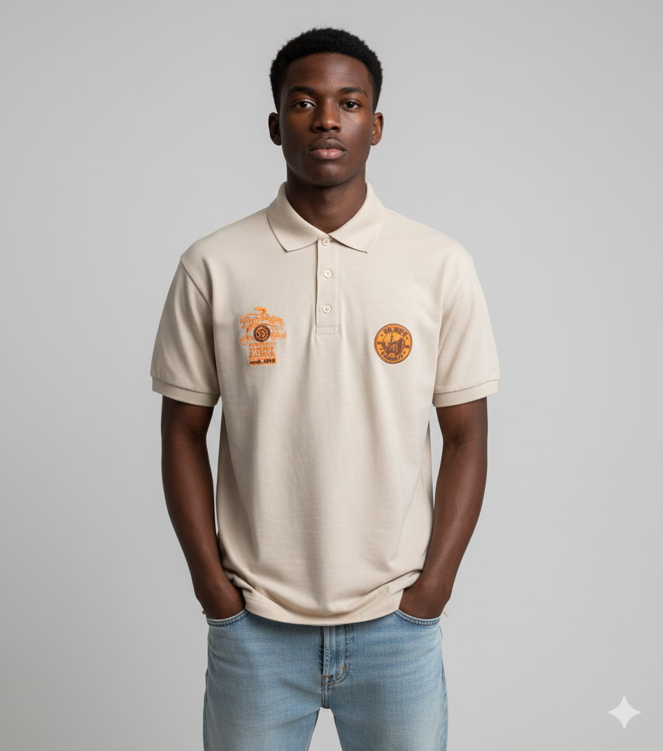 Oh-nine badge polo shirts